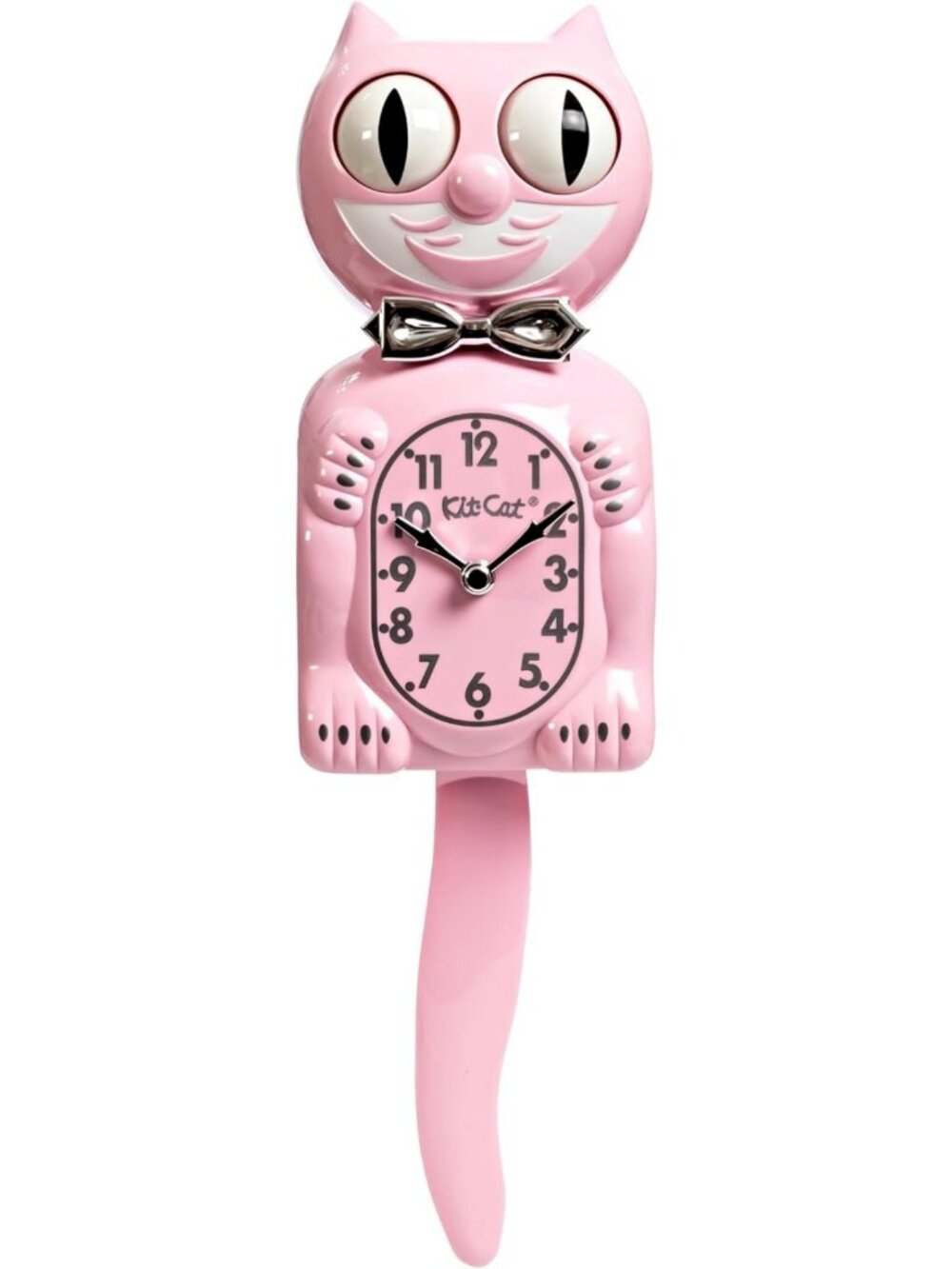 Retro Pink Cat Clock - Vintage Style Wall Decor, Fun Home Accent, Unique Gift